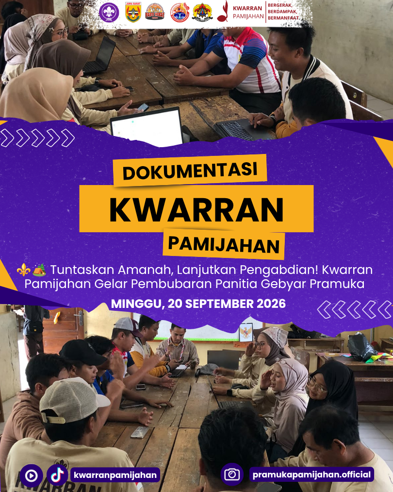 ⚜️🏕️ Tuntaskan Amanah, Lanjutkan Pengabdian! Kwarran Pamijahan Gelar Pembubaran Panitia Gebyar Pramuka