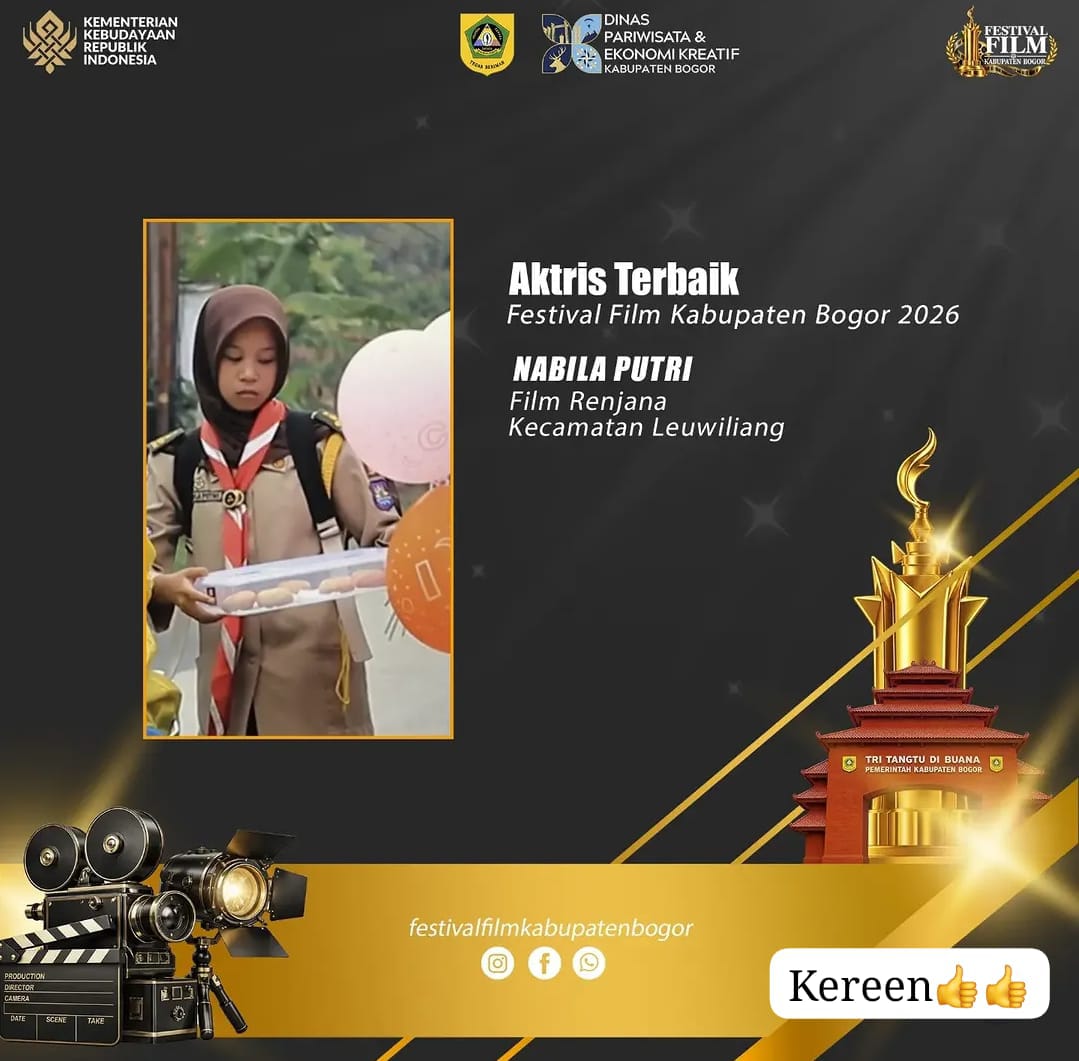 Kwarran Leuwiliang Raih Penghargaan Aktris Terbaik dalam Festival Film Kabupaten Bogor 2026