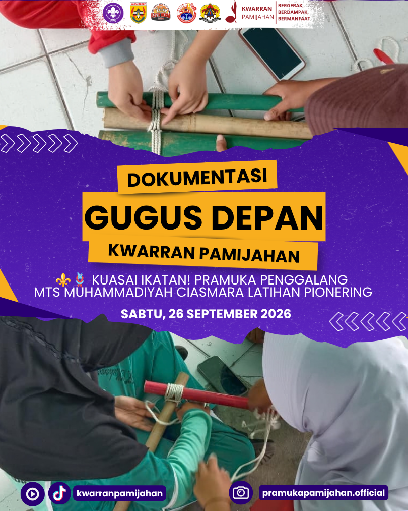 ⚜️🪢 Kuasai Ikatan! Pramuka Penggalang  MTs Muhammadiyah Ciasmara Latihan Pionering