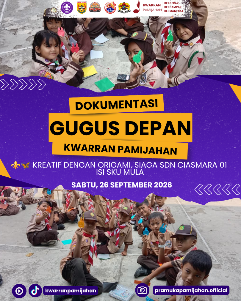⚜️🦋 Kreatif dengan Origami, Siaga SDN Ciasmara 01 Isi SKU Mula