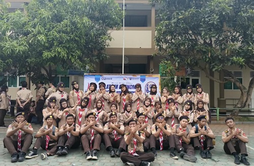Puluhan Pramuka SMK Bina Teknika Cileungsi Ikuti Latgab Penegak se-Kwarran Cileungsi
