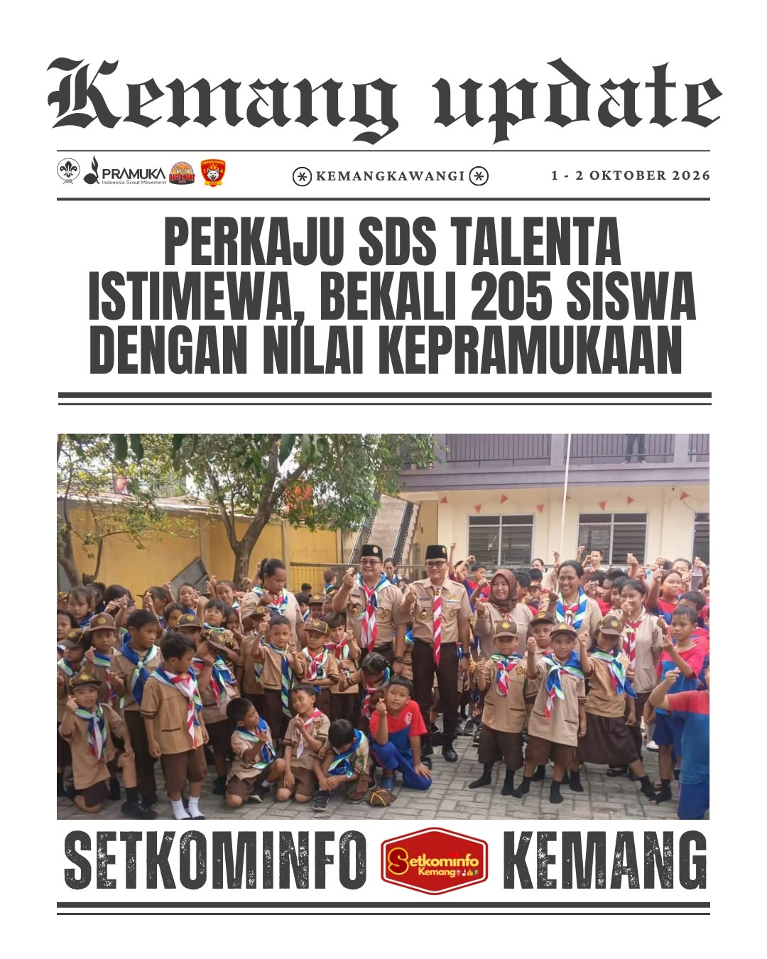PerKaJu SDS Talenta Istimewa, Bekali 205 Siswa dengan Nilai Kepramukaan