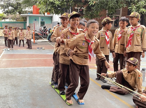 173 Pramuka SDIT Nurul Akbar Ikuti Persari dan Perjusa, Asah Kemandirian dan Keterampilan Kepramukaan
