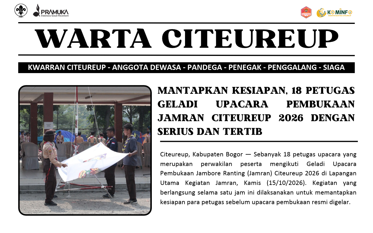 Mantapkan Kesiapan, 18 Petugas Geladi Upacara Pembukaan Jamran Citeureup 2026 dengan Serius dan Tertib