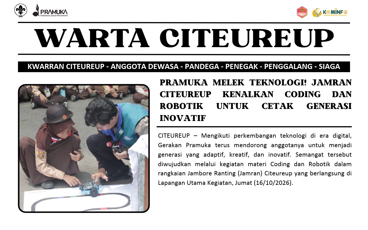 Pramuka Melek Teknologi! Jamran Citeureup Kenalkan Coding dan Robotik untuk Cetak Generasi Inovatif