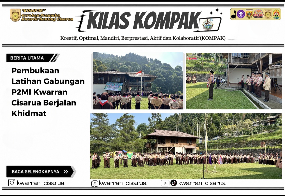 Pembukaan Latihan Gabungan P2MI Kwarran Cisarua Berjalan Khidmat