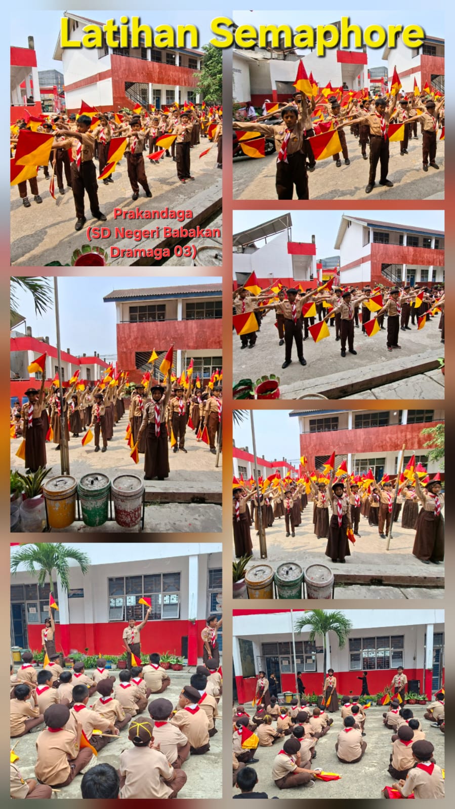 Asah Komunikasi Visual, Pramuka SDN Babakan Dramaga 3 Gelar Latihan Semaphore