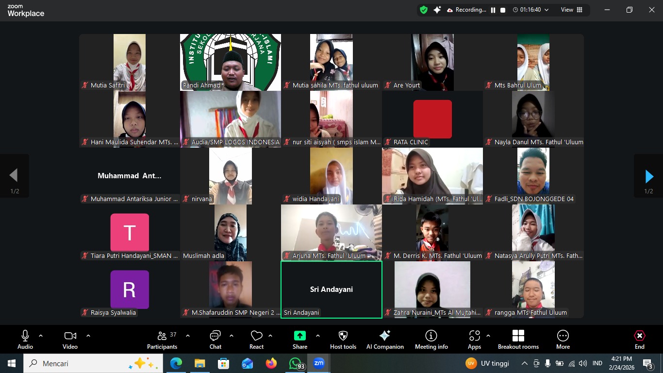 zoom meeting persiapan pramuka berbagi 2026 di bulan puasa