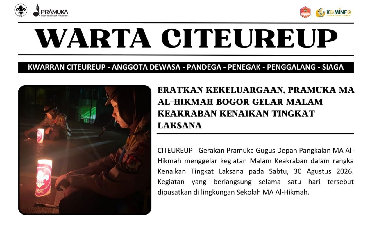 Eratkan Kekeluargaan, Pramuka MA Al-Hikmah Bogor Gelar Malam Keakraban Kenaikan Tingkat Laksana - Copy